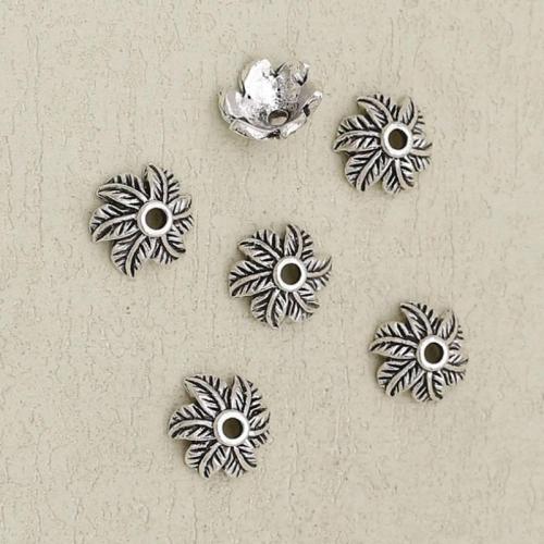 Perles en alliage zinc, alliage de zinc, fleur, Placage de couleur argentée, DIY, argent, 11mm Environ 1.5mm, Vendu par PC