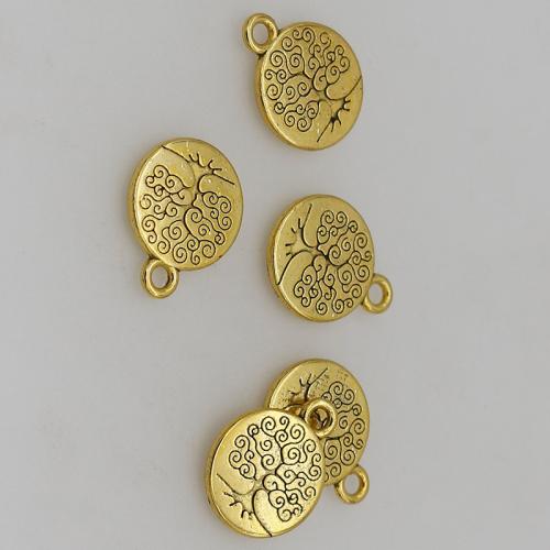 Bijoux pendentifs en Zinc alliage , alliage de zinc, Rond, Placage, DIY, plus de couleurs à choisir, Vendu par PC