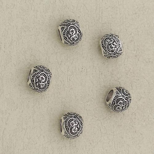 Perles intercalaires en alliage de zinc, Placage de couleur argentée, DIY, argent Environ 5mm, Vendu par PC[