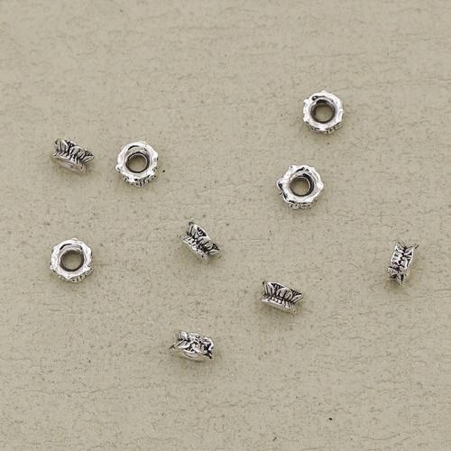 Perles intercalaires en alliage de zinc, fleur, Placage de couleur argentée, DIY & normes différentes pour le choix, argent, Vendu par PC[