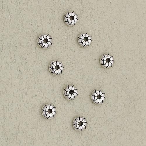 Perles intercalaires en alliage de zinc, Placage de couleur argentée, DIY, argent, 6mm Environ 1mm, Vendu par PC[