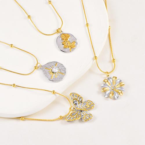 ステンレス鋼のジュエリーネックレス, 304ステンレススチール, メッキ, 異なるスタイルを選択 & 女性用 & 二色, 売り手 パソコン