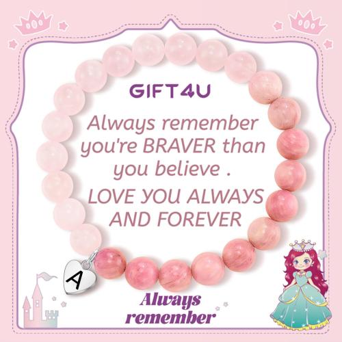 Rose Quartz Bracelet, with Rhodochrosite & Zinc Alloy & for woman Approx 6-8 Inch 