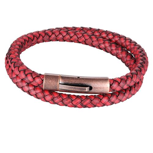 Titanstahl Armband, mit PU Leder, unisex & verschiedene Größen vorhanden, keine, verkauft von PC[