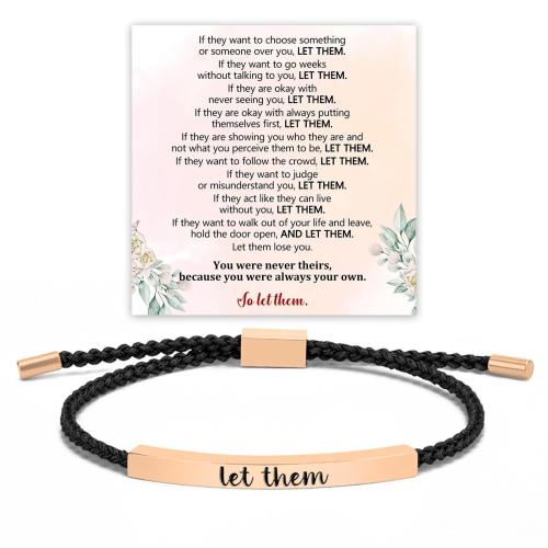 Acier inoxydable 304 bracelet, avec cordon de polyester, unisexe & tressé, plus de couleurs à choisir Environ 6-10 pouce, Vendu par PC