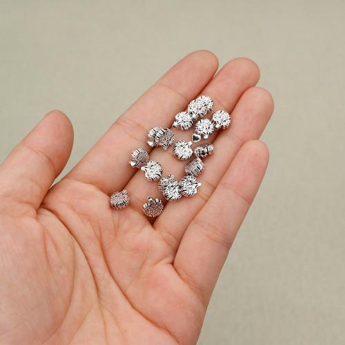 Bijoux de perles en alliage de Zinc , arbre, Placage de couleur argentée, DIY, argent, 7.5mm Environ 1mm, Vendu par PC