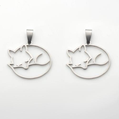 Pendentifs d'animaux en acier inoxydable , 201 acier inoxydable, Placage de couleur argentée, DIY, argent Vendu par PC
