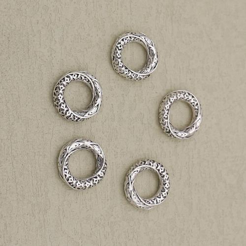 Anilla de Aleación de Zinc, chapado en color de plata, Bricolaje, plateado, 19x5mm, agujero:aproximado 11mm, Vendido por UD[