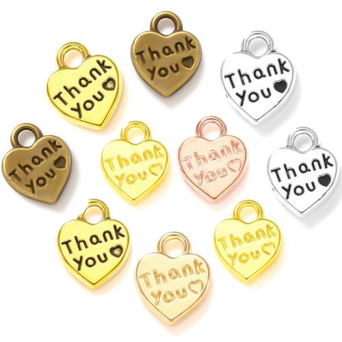 Colgantes de Aleación de Zinc en Forma de Corazón, chapado, Bricolaje, más colores para la opción, 10x12mm, agujero:aproximado 2mm, aproximado 100PCs/Bolsa, Vendido por Bolsa