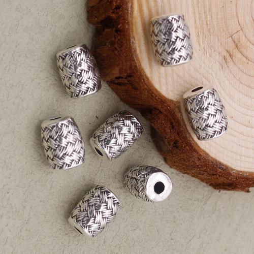 Zinklegierung Schmuckperlen, silberfarben plattiert, DIY, Silberfarbe, 12x9mm, Bohrung:ca. 3mm, verkauft von PC