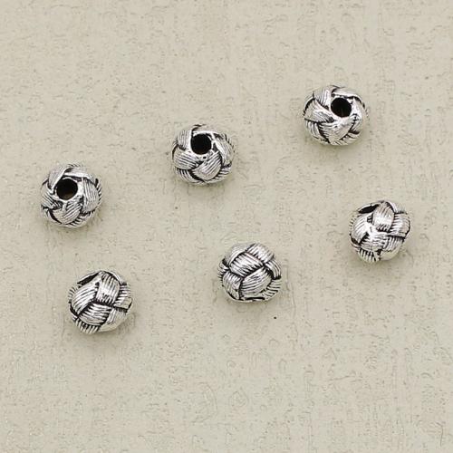 Zinklegierung Schmuckperlen, silberfarben plattiert, DIY, Silberfarbe, 8x6mm, Bohrung:ca. 2.5mm, verkauft von PC