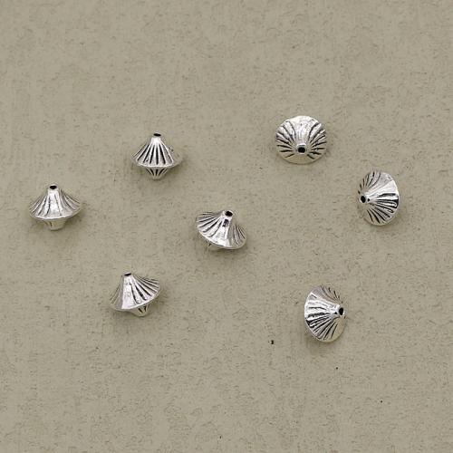 Zinklegierung Schmuckperlen, silberfarben plattiert, DIY, Silberfarbe, 9x7mm, Bohrung:ca. 1mm, verkauft von PC