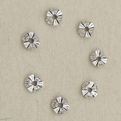 Perles intercalaires en alliage de zinc, Placage de couleur argentée, DIY, argent, 10mm Environ 2mm, Vendu par PC
