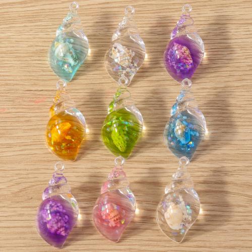Resin Shell Pendants, Conch, DIY & transparent 