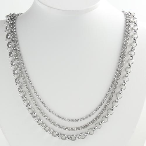 304 Stainless Steel Necklace, Unisex original color 