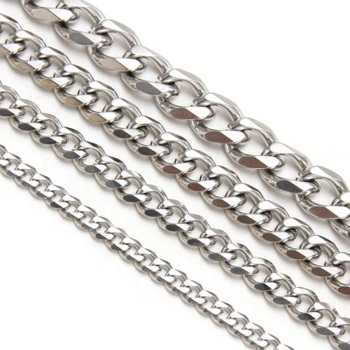 acero inoxidable 304 Pulsera, con 2inch extender cadena, unisexo & diverso tamaño para la opción, color original, longitud:aproximado 7 Inch, Vendido por UD