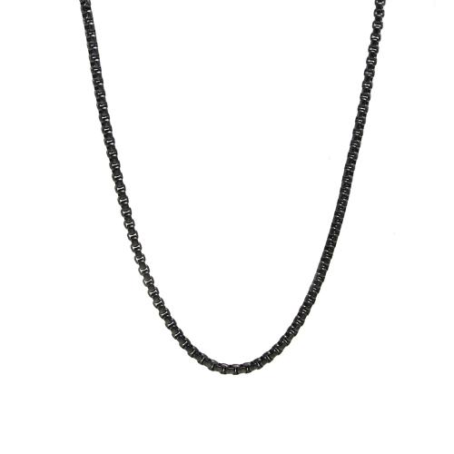 304 Stainless Steel Necklace, Unisex black 