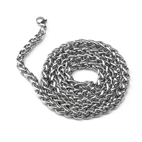 304 Stainless Steel Necklace, Unisex original color 