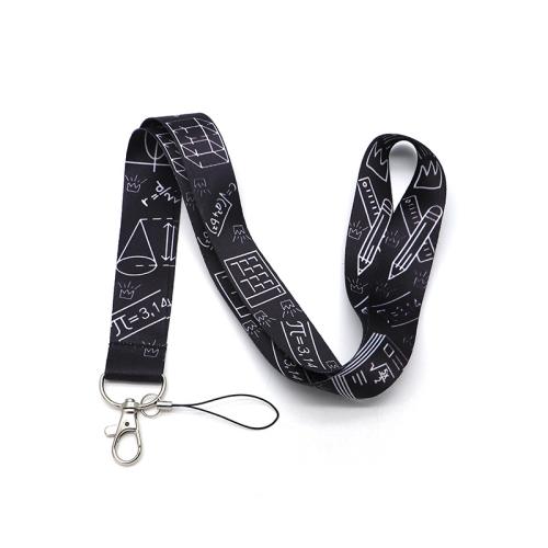 Terylene Mobile Phone Lanyard, Polyester, Unisex, black Approx 17.7 Inch 