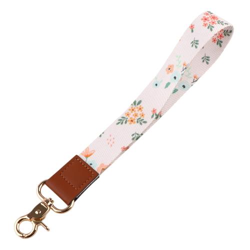 Terylene Mobile Phone Lanyard, Polyester, with PU Leather & Zinc Alloy, Unisex Approx 9.2 Inch 