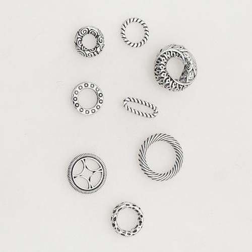 Zinklegierung Verbindungsring, silberfarben plattiert, DIY & verschiedene Muster für Wahl, Silberfarbe, verkauft von PC[