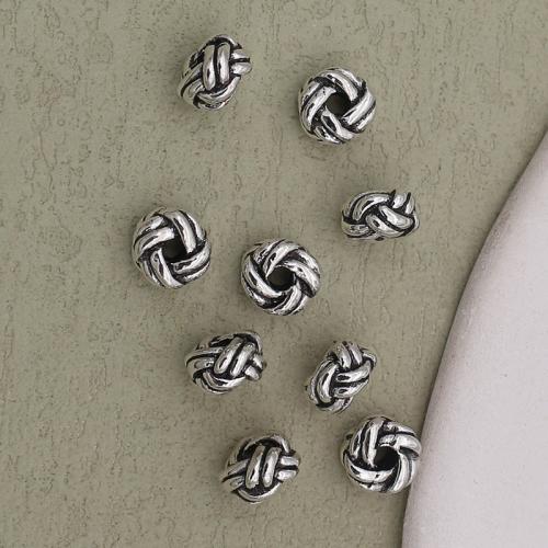 Zinklegierung Schmuckperlen, silberfarben plattiert, DIY, Silberfarbe, 8x5mm, Bohrung:ca. 2mm, verkauft von PC