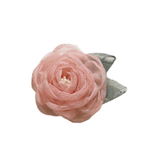 Accessoire de cheveux résultats bricolage, Organza, fleur, fait à la main, DIY, plus de couleurs à choisir, 55mm, Vendu par PC