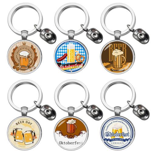 Clés déployante en acier inoxydable, Acier inoxydable 304, avec résine, Rond, goutté d'époxy, unisexe & modèles différents pour le choix, key clasp length 40-60mm, Vendu par PC