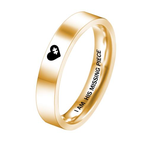 acero inoxidable 304 anillo, chapado, unisexo & diverso tamaño para la opción & esmalte, más colores para la opción, tamaño:5-11, Vendido por UD