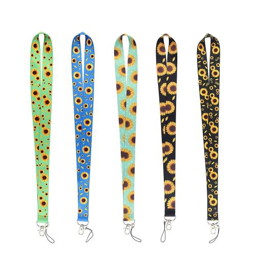 Terylene Mobile Phone Lanyard, Polyester, Sunflower, Unisex Approx 17.7 Inch 