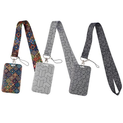 Porte-cartes avec cordon, Fibre de polyester, avec plastique, unisexe & modèles différents pour le choix, plus de couleurs à choisir, Vendu par PC