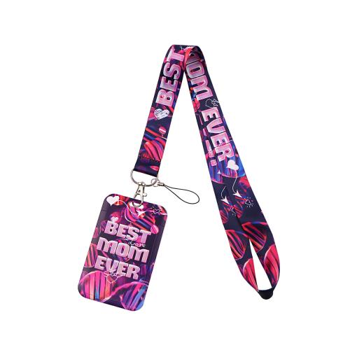 Porte-cartes avec cordon, Fibre de polyester, avec plastique, unisexe & modèles différents pour le choix, plus de couleurs à choisir, Vendu par PC