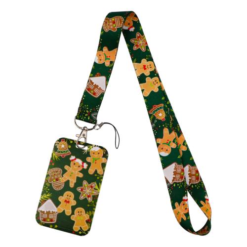 Porte-cartes avec cordon, Fibre de polyester, avec plastique, Conception de Noël & unisexe, plus de couleurs à choisir, Vendu par PC