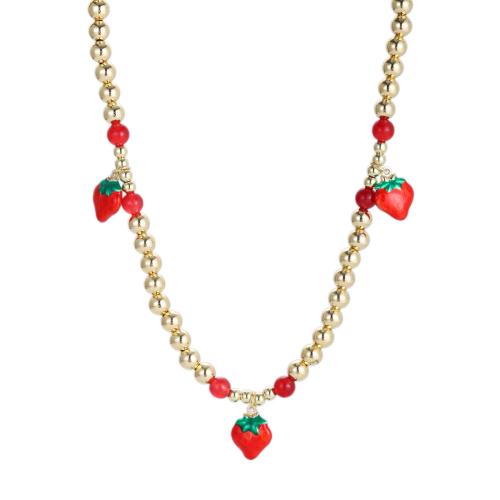 Collier en laiton fait à la main, Placage, styles différents pour le choix & pour femme & émail, plus de couleurs à choisir, Vendu par PC