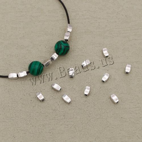 Zinklegierung Schmuckperlen, silberfarben plattiert, DIY, Silberfarbe, 5x3mm, Bohrung:ca. 1mm, verkauft von PC