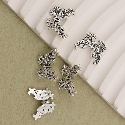 Zinklegierung Schmuckperlen, Schmetterling, silberfarben plattiert, DIY, Silberfarbe, 18x14mm, Bohrung:ca. 2mm, verkauft von PC