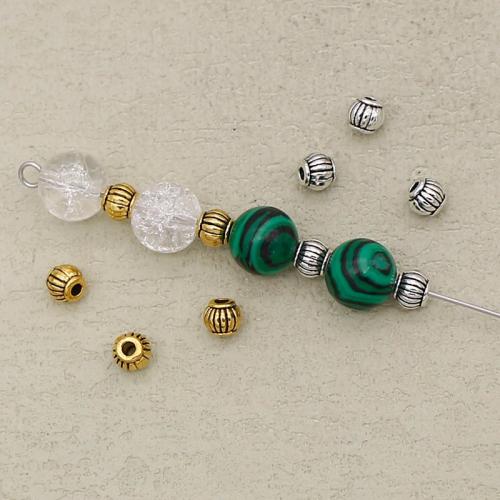 Zinklegierung Schmuckperlen, plattiert, DIY, keine, 4.5x4mm, Bohrung:ca. 1.3mm, verkauft von PC