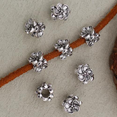 Zinklegierung Schmuckperlen, silberfarben plattiert, DIY, Silberfarbe, 10x9mm, Bohrung:ca. 4mm, verkauft von PC