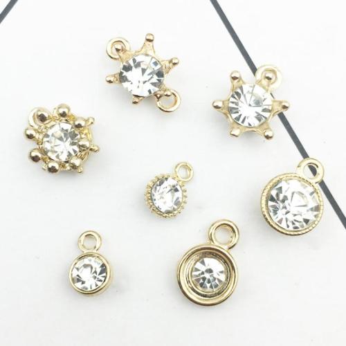 Pendentifs de stras en alliage Zinc, alliage de zinc, DIY & styles différents pour le choix & avec strass Vendu par sac