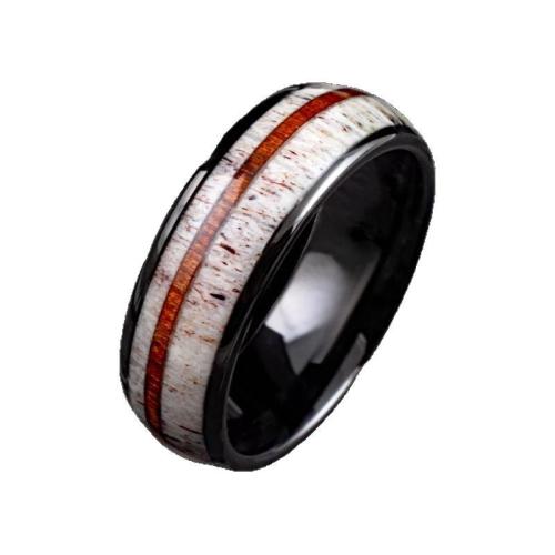 Anillos de Acero Inoxidable, Acero inoxidable 201, chapado, unisexo & diverso tamaño para la opción & pegamento de gota & calcomanía, Negro, Vendido por UD