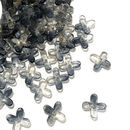 Pflanze Lampwork Perlen, Blume, Einbrennlack, DIY, Zufällige Farbe, 12mm, verkauft von PC