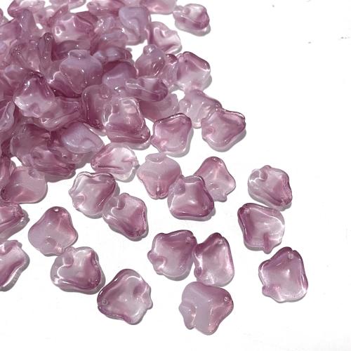 Pflanze Lampwork Perlen, Blütenblätter, Einbrennlack, DIY, Zufällige Farbe, 15x16mm, verkauft von PC