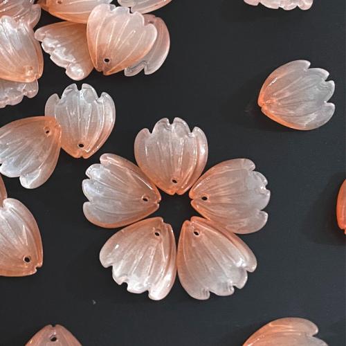 Pflanze Lampwork Perlen, Blütenblätter, Einbrennlack, DIY, Zufällige Farbe, 15x16mm, verkauft von PC