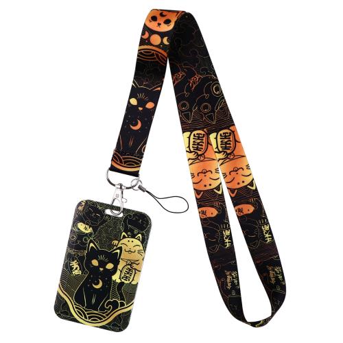 Porte-cartes avec cordon, Fibre de polyester, avec plastique, unisexe & modèles différents pour le choix, plus de couleurs à choisir, Vendu par PC