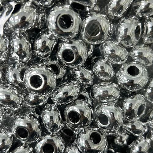 Perles acryliques d'accent argent, Acrylique, Placage de couleur argentée, DIY & styles différents pour le choix, plus de couleurs à choisir, Vendu par PC