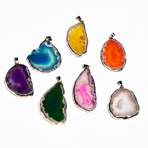 Pendentif Agate mixte, Baroque, Placage, DIY & différents matériaux pour le choix, plus de couleurs à choisir, About：3~7cm, Vendu par PC