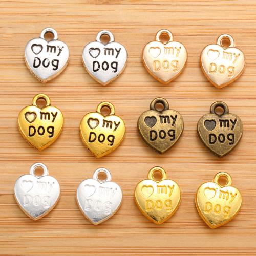 Pendentifs coeur en alliage de zinc, Placage, DIY, plus de couleurs à choisir Vendu par PC