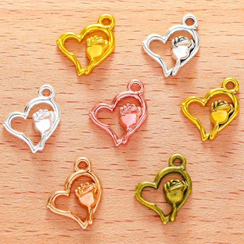 Bijoux pendentifs en Zinc alliage , alliage de zinc, coeur, Placage, DIY, plus de couleurs à choisir Vendu par PC