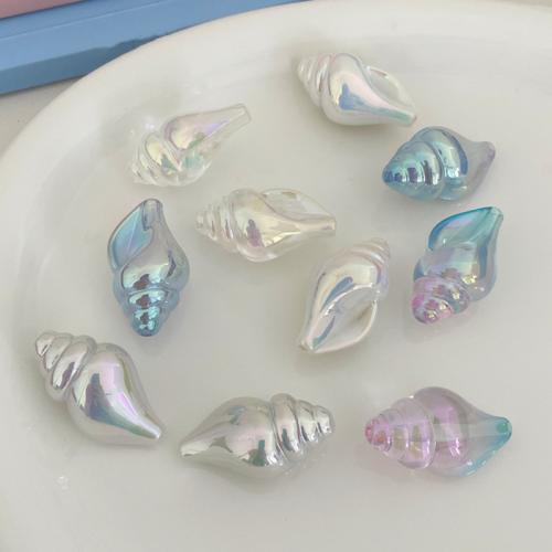 Gemischte Acryl Perlen Schmuck, Strandschnecke, DIY, keine, 35x20mm, verkauft von PC
