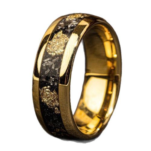 Anillos de Acero Inoxidable, Acero inoxidable 201, chapado, diverso tamaño para la opción & para hombre & pegamento de gota & calcomanía, dorado, Vendido por UD